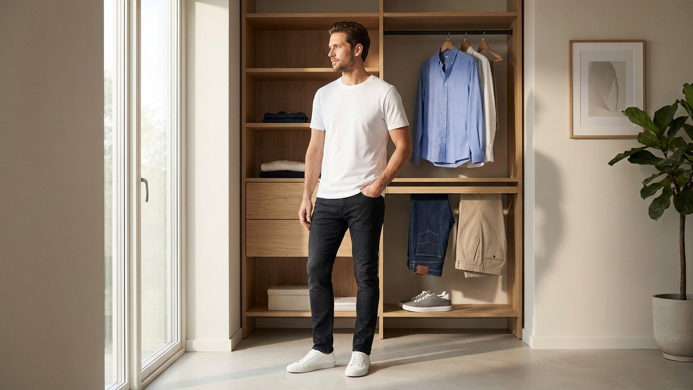 Basiques indispensables du dressing homme : la liste qui couvre 90% des besoins