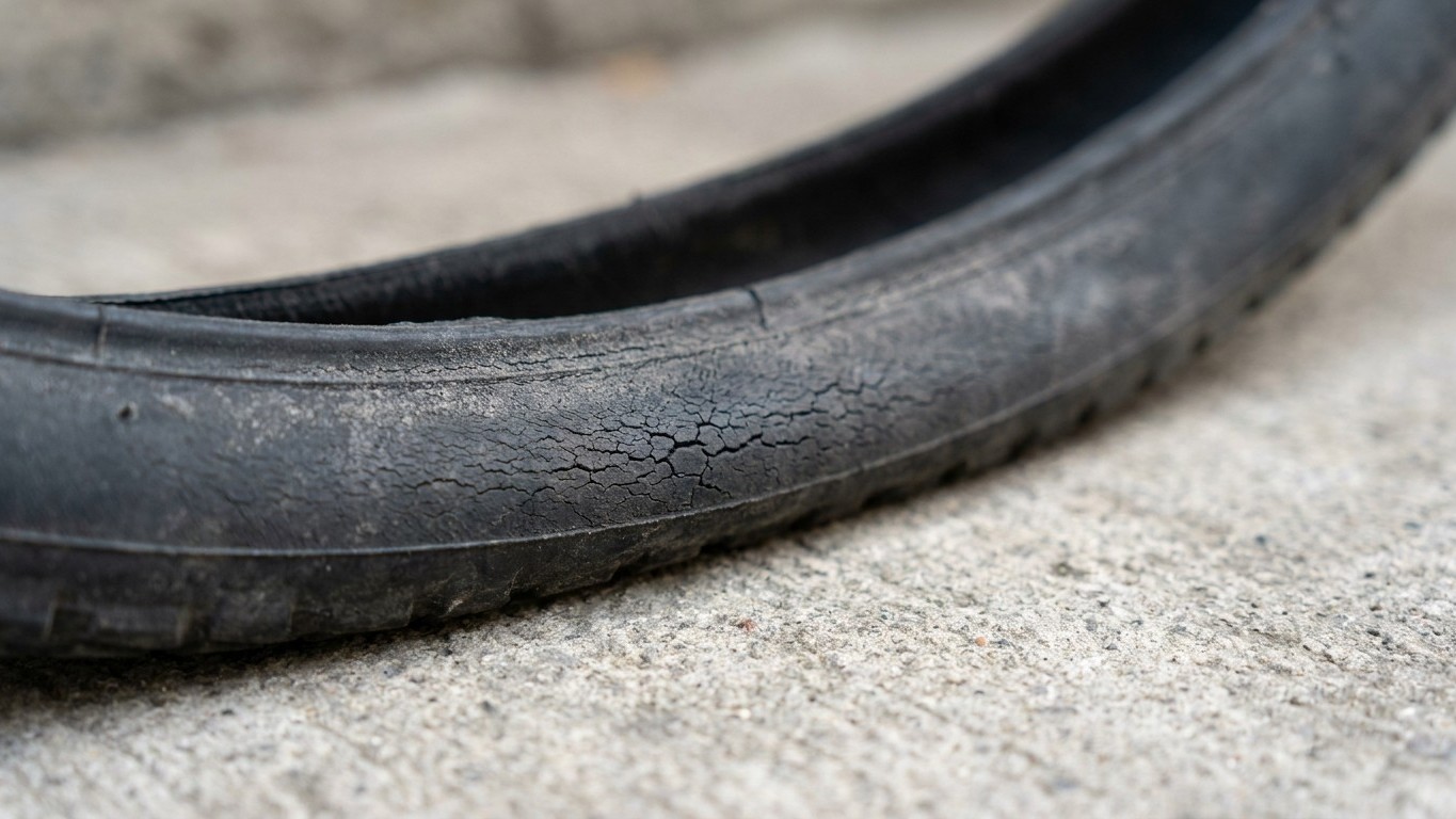Vos pneus de vélo sont restés gonflés tout l'hiver : ce qui s'est passé dans la gomme des flancs explique votre crevaison ...