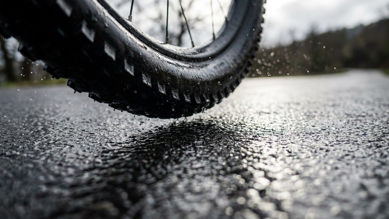 Je gonflais mes pneus de VTT à bloc pour rouler sur route : en prenant un virage humide, j'ai compris ce que la gomme ne t...