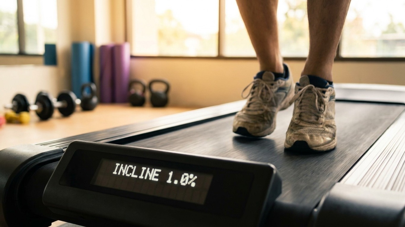 J'ai mis 1 % de pente sur mon tapis de course juste pour varier un peu : depuis, mon allure affichée colle enfin à mes sor...