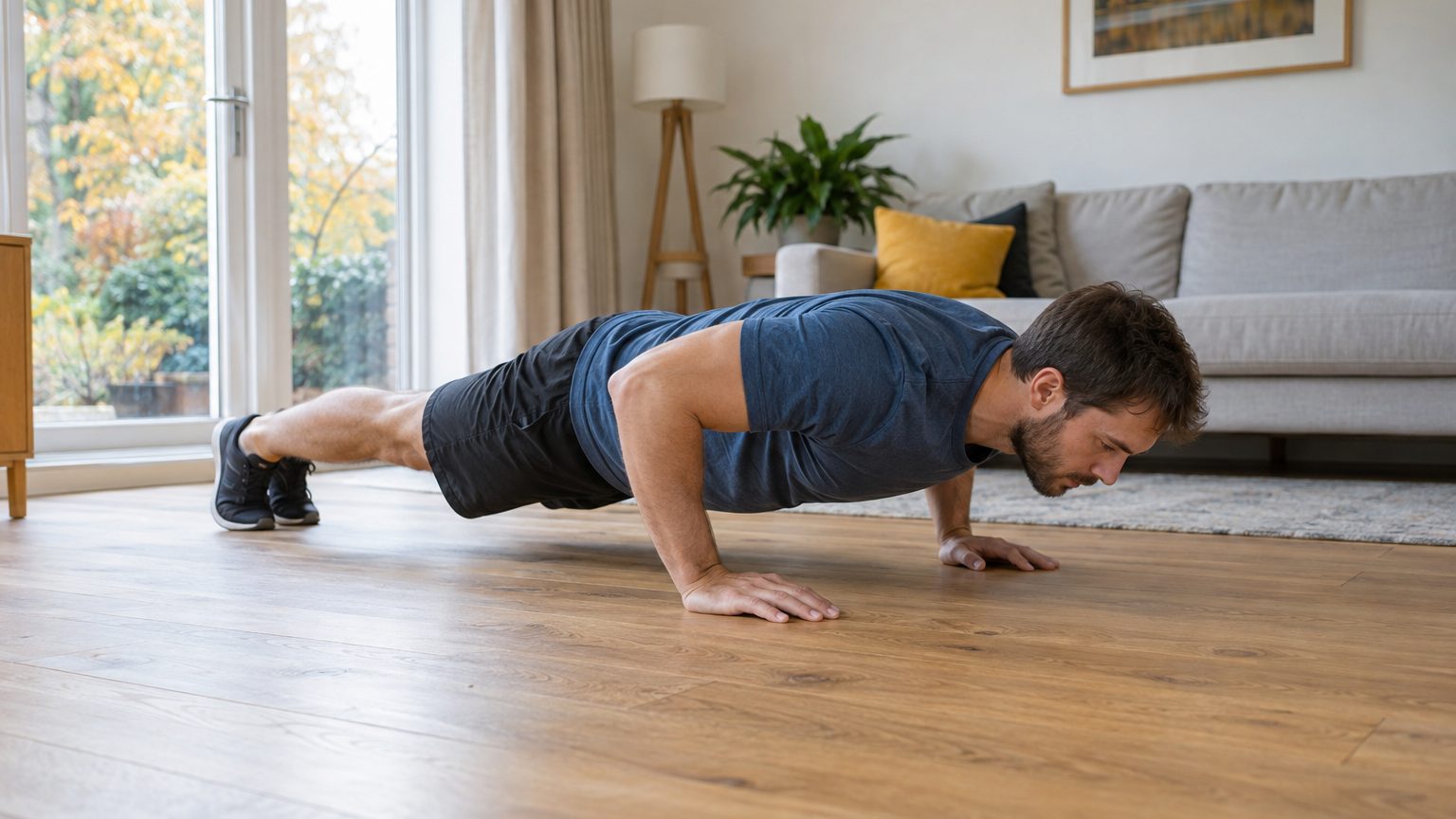 Programme de musculation à la maison sans matériel pour débutant : 3 séances par semaine sur 8 semaines
